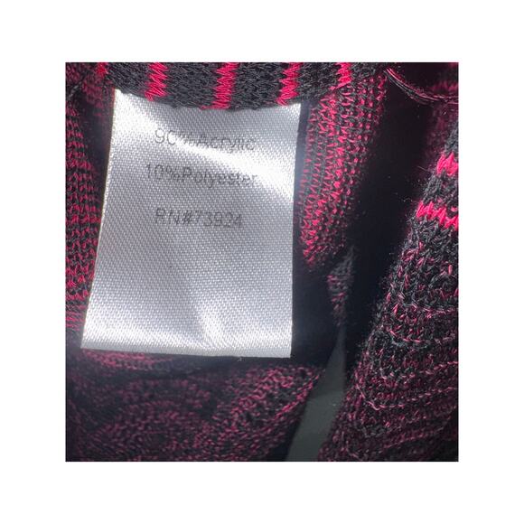 Ming Wang Large Pink Black Knit Cardigan Jacket | Double Breasted | Elegant Chic - Picture 7 of 7